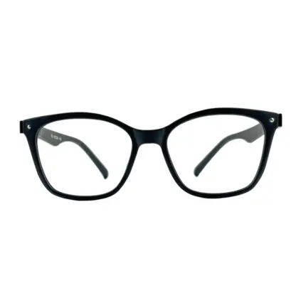eBasic Transparent Black Eyeglass (ER-EG-TR-SQ-FR-M-TB-19/Medium)
