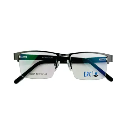eBasic Black Silver Eyeglass (ER-EG-ML-RE-HR-M-SB-24/Medium)